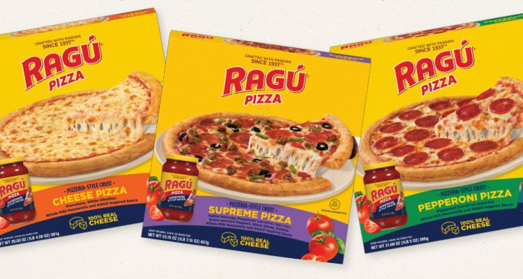 Ragu frozen pizzas, a new product line launched in partnership with Palermo Villa, Inc.