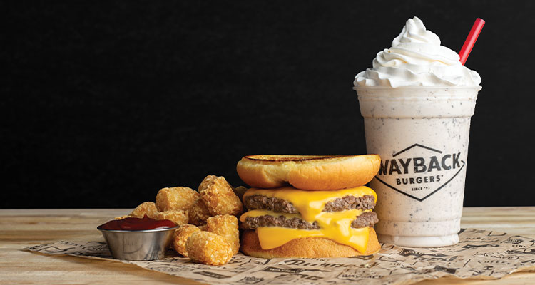 a meal from Wayback Burgers