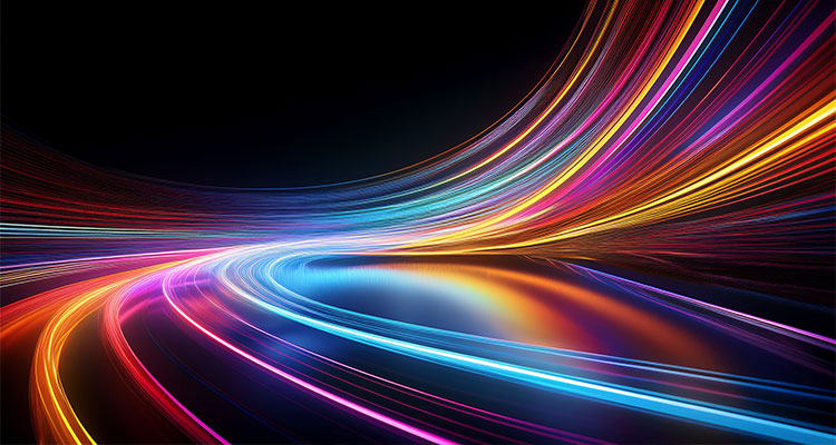 an abstract representation of light trails