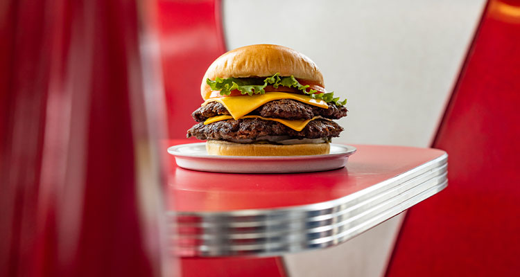 a double cheeseburger from David's Burgers