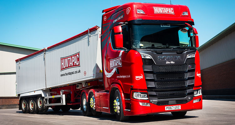 a Huntapac Produce Limited Scania S580 truck