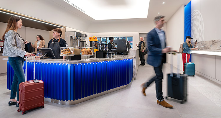 the opening of a new United Airlines Club Fly lounge at George Bush Intercontinental Airport